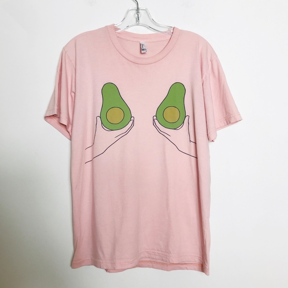 American Apparel Tops - American Apparel Avocado Graphic Breast Fruit Tee